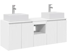 Vonios spintos komplektas 3 vnt. Balta 49,5 x 41 x 62,5 cm