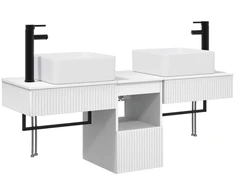 Vonios spintos komplektas 3 vnt. Balta 53 x 35 x 39 cm