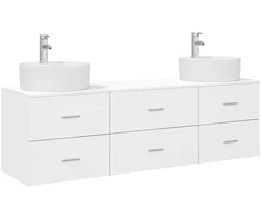 Vonios spintos komplektas 3 vnt. Balta 62,5 x 44,5 x 50 cm