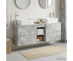 Vonios spintos komplektas 3 vnt. Betono pilka 53 x 34,5 x 63 cm