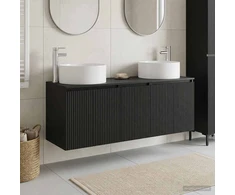 Vonios spintos komplektas 3 vnt. Juoda 49,5 x 44,5 x 65,5 cm