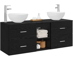Vonios spintos komplektas 3 vnt. Juodojo ąžuolo