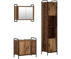 Vonios spintos komplektas 3 vnt. Sendintos medienos