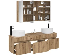 Vonios spintos komplektas 4 pcs Artisano ąžuolo