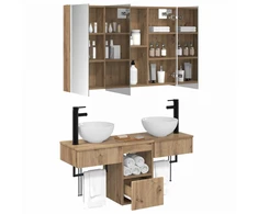 Vonios spintos komplektas 4 pcs Artisano ąžuolo