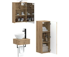 Vonios spintos komplektas 4 pcs Artisano ąžuolo