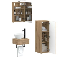 Vonios spintos komplektas 4 pcs Artisano ąžuolo