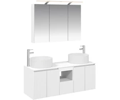 Vonios spintos komplektas 4 pcs Balta 100 x 14,5 x 70 cm