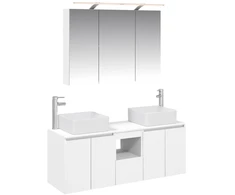 Vonios spintos komplektas 4 pcs Balta 100 x 14,5 x 70 cm