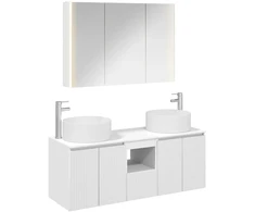Vonios spintos komplektas 4 pcs Balta 103,5 x 15,5 x 70 cm