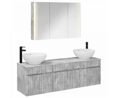 Vonios spintos komplektas 4 pcs Betono pilka