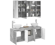 Vonios spintos komplektas 4 pcs Betono pilka