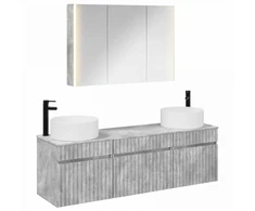 Vonios spintos komplektas 4 pcs Betono pilka