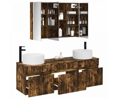Vonios spintos komplektas 4 pcs Dūminio ąžuolo