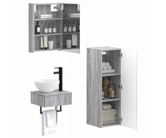 Vonios spintos komplektas 4 pcs Pilka Sonoma