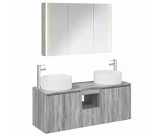 Vonios spintos komplektas 4 pcs Pilka Sonoma