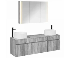 Vonios spintos komplektas 4 pcs Pilka Sonoma