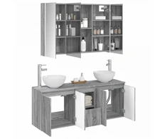 Vonios spintos komplektas 4 pcs Pilka Sonoma