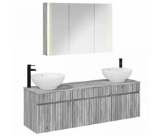 Vonios spintos komplektas 4 pcs Pilka Sonoma