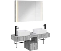 Vonios spintos komplektas 4 pcs Pilka Sonoma