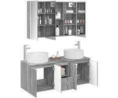 Vonios spintos komplektas 4 pcs Pilka Sonoma