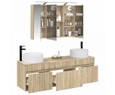 Vonios spintos komplektas 4 pcs Sonoma ąžuolas
