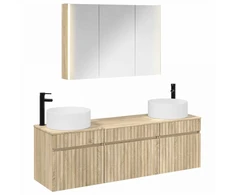 Vonios spintos komplektas 4 pcs Sonoma ąžuolas
