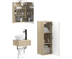 Vonios spintos komplektas 4 pcs Sonoma ąžuolas