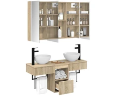 Vonios spintos komplektas 4 pcs Sonoma ąžuolas