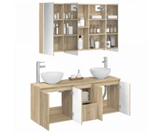 Vonios spintos komplektas 4 pcs Sonoma ąžuolas