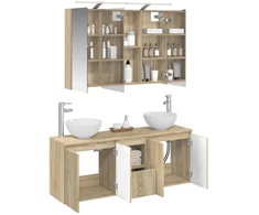 Vonios spintos komplektas 4 pcs Sonoma ąžuolas