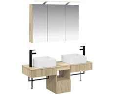 Vonios spintos komplektas 4 pcs Sonoma ąžuolas