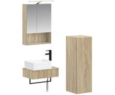 Vonios spintos komplektas 4 pcs Sonoma ąžuolas
