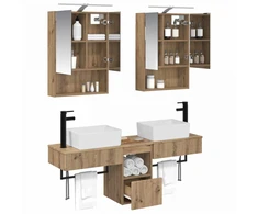 Vonios spintos komplektas 5 pcs Artisano ąžuolo