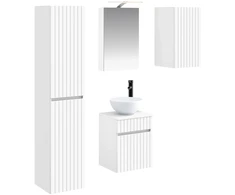 Vonios spintos komplektas 5 pcs Balta 40 x 10,5 x 60,5 cm