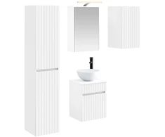 Vonios spintos komplektas 5 pcs Balta 43 x 16 x 62,5 cm