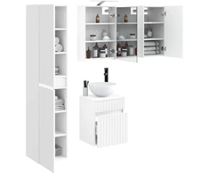 Vonios spintos komplektas 5 pcs Balta 43 x 16 x 62,5 cm
