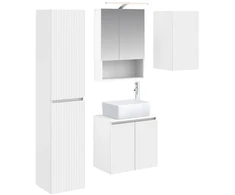 Vonios spintos komplektas 5 pcs Balta 50 x 14,5 x 70 cm