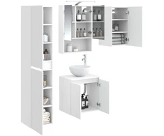Vonios spintos komplektas 5 pcs Balta 50 x 14,5 x 70 cm