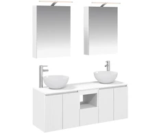 Vonios spintos komplektas 5 pcs Balta 50 x 14,5 x 70 cm