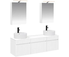 Vonios spintos komplektas 5 pcs Balta 50 x 14,5 x 70 cm