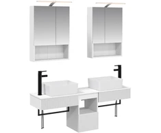 Vonios spintos komplektas 5 pcs Balta 50 x 14,5 x 70 cm