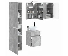 Vonios spintos komplektas 5 pcs Betono pilka