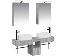 Vonios spintos komplektas 5 pcs Pilka Sonoma 50 x 14,5 x 70 cm