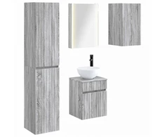 Vonios spintos komplektas 5 pcs Pilka Sonoma