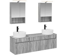 Vonios spintos komplektas 5 pcs Pilka Sonoma 50 x 14,5 x 70 cm