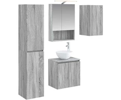 Vonios spintos komplektas 5 pcs Pilka Sonoma 50 x 14,5 x 70 cm