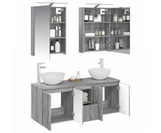 Vonios spintos komplektas 5 pcs Pilka Sonoma 50 x 14,5 x 70 cm