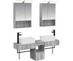Vonios spintos komplektas 5 pcs Pilka Sonoma 50 x 14,5 x 70 cm