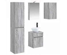 Vonios spintos komplektas 5 pcs Pilka Sonoma